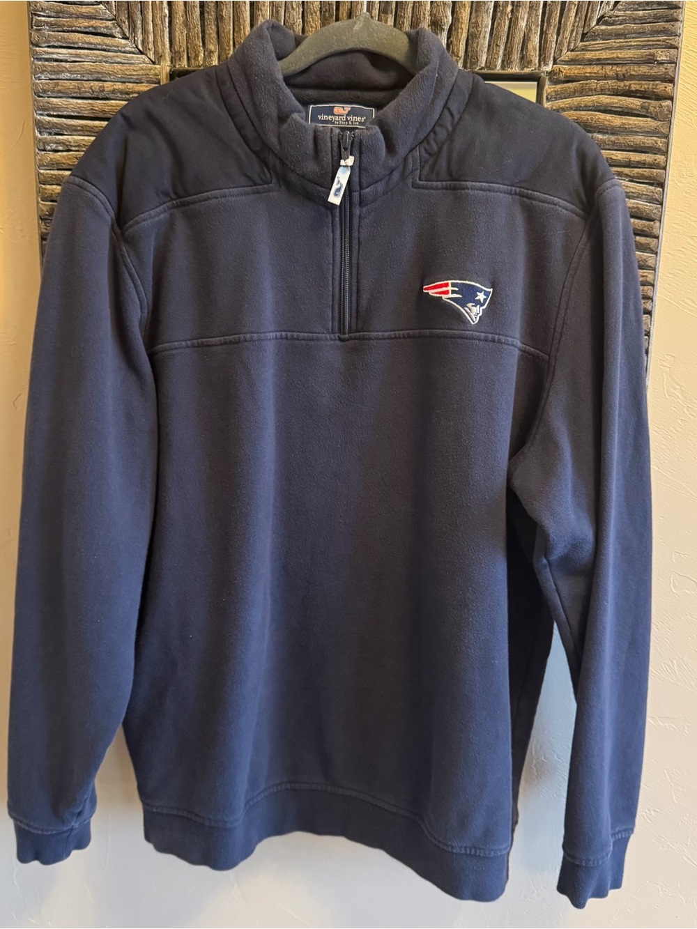 New England Patriots Vineyard Vines Navy Pullover